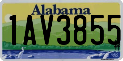 AL license plate 1AV3855