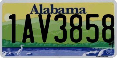 AL license plate 1AV3858