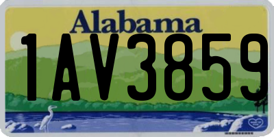 AL license plate 1AV3859