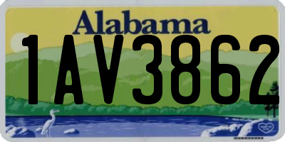 AL license plate 1AV3862