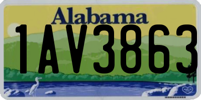 AL license plate 1AV3863