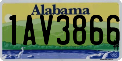 AL license plate 1AV3866