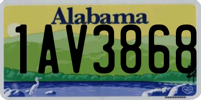 AL license plate 1AV3868