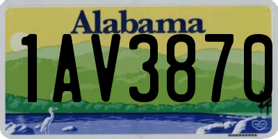 AL license plate 1AV3870
