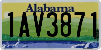 AL license plate 1AV3871