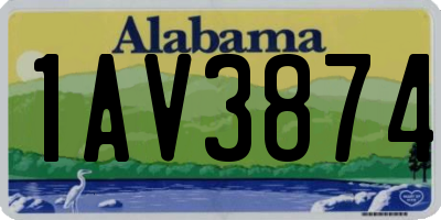 AL license plate 1AV3874