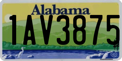 AL license plate 1AV3875