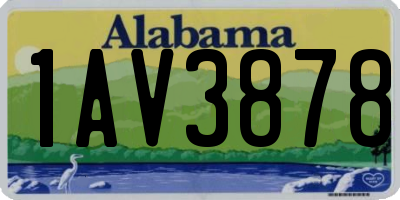 AL license plate 1AV3878
