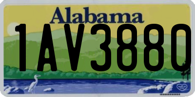 AL license plate 1AV3880