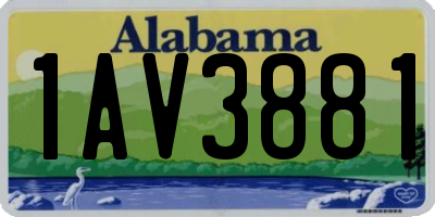 AL license plate 1AV3881