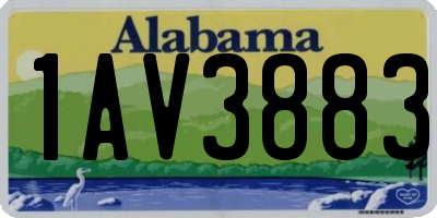 AL license plate 1AV3883
