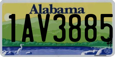 AL license plate 1AV3885