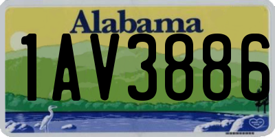 AL license plate 1AV3886