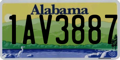 AL license plate 1AV3887