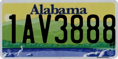 AL license plate 1AV3888