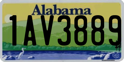 AL license plate 1AV3889