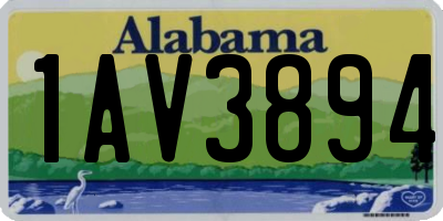 AL license plate 1AV3894