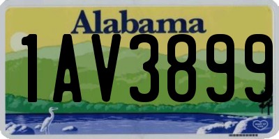 AL license plate 1AV3899