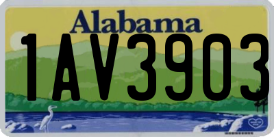 AL license plate 1AV3903