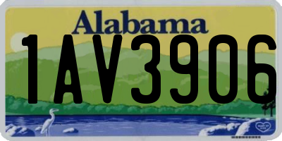 AL license plate 1AV3906