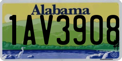 AL license plate 1AV3908