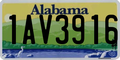 AL license plate 1AV3916