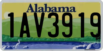 AL license plate 1AV3919