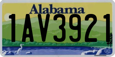 AL license plate 1AV3921