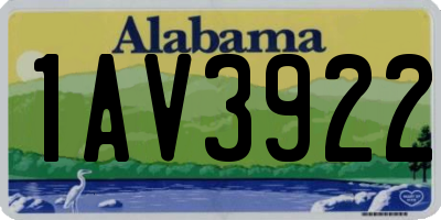 AL license plate 1AV3922
