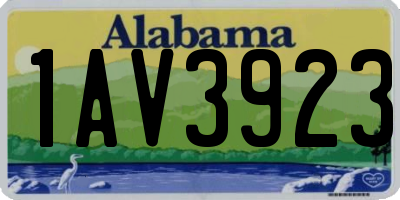 AL license plate 1AV3923