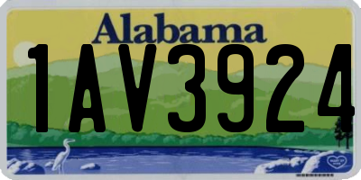 AL license plate 1AV3924