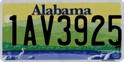 AL license plate 1AV3925