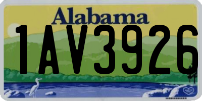 AL license plate 1AV3926
