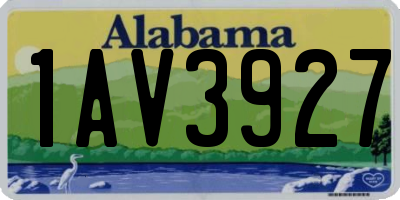 AL license plate 1AV3927