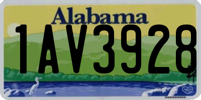 AL license plate 1AV3928