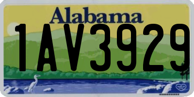 AL license plate 1AV3929