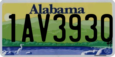 AL license plate 1AV3930
