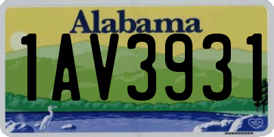 AL license plate 1AV3931