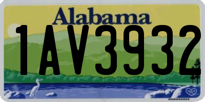 AL license plate 1AV3932