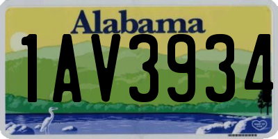 AL license plate 1AV3934