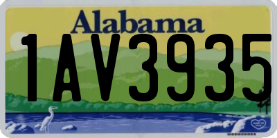 AL license plate 1AV3935