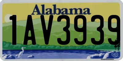 AL license plate 1AV3939
