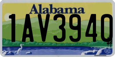 AL license plate 1AV3940