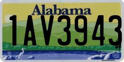 AL license plate 1AV3943