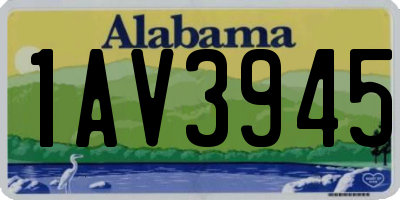 AL license plate 1AV3945