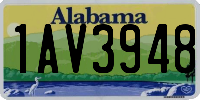 AL license plate 1AV3948
