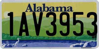 AL license plate 1AV3953