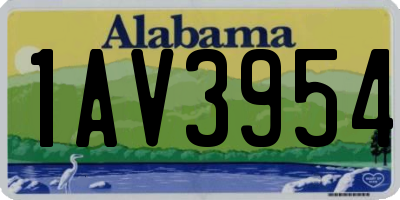 AL license plate 1AV3954