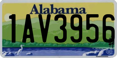 AL license plate 1AV3956