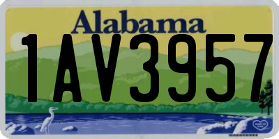 AL license plate 1AV3957